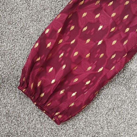 New With Tags London Times Size 18 V-neck Gold Foil Motif Fit & Flare Dress - Picture 10 of 17